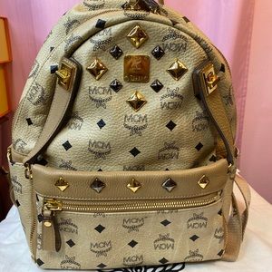 MCM Dual Start Leather Backpack